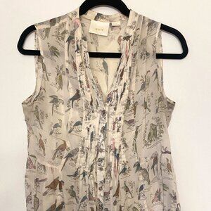 Bird Themed Button Up Top